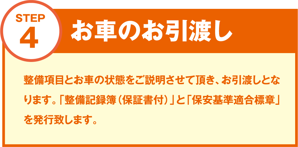 STEP4 お車のお引渡し